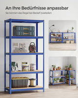 SONGMICS Regal 200 x 100 x 50 cm rjavo-moder,GLR050Q01