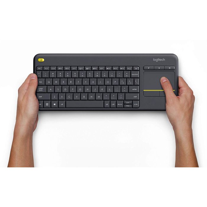 Brezžična tipkovnica Logitech K400 Plus Wireless Touch črna (Unifying, SLO gravura)