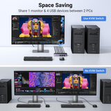 Ugreen USB 3.0 KVM stikalo za 1 monitor in 2 računalnika