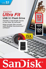 SanDisk 32GB Ultra Fit USB 3.1 spominski ključek