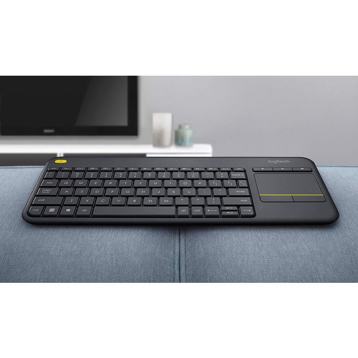 Brezžična tipkovnica Logitech K400 Plus Wireless Touch črna (Unifying, SLO gravura)
