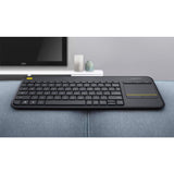 Brezžična tipkovnica Logitech K400 Plus Wireless Touch črna (Unifying, SLO gravura)