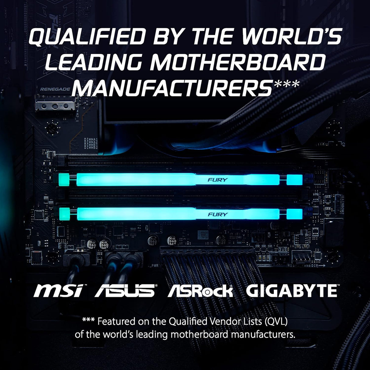 Kingston Fury Beast RGB 64GB Kit (2x32GB) DDR5-6000 DIMM PC5-48000 CL36, 1.35V