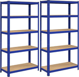 SONGMICS Regal 90 x 180 x 40 cm rjavo-moder,GLR40Q