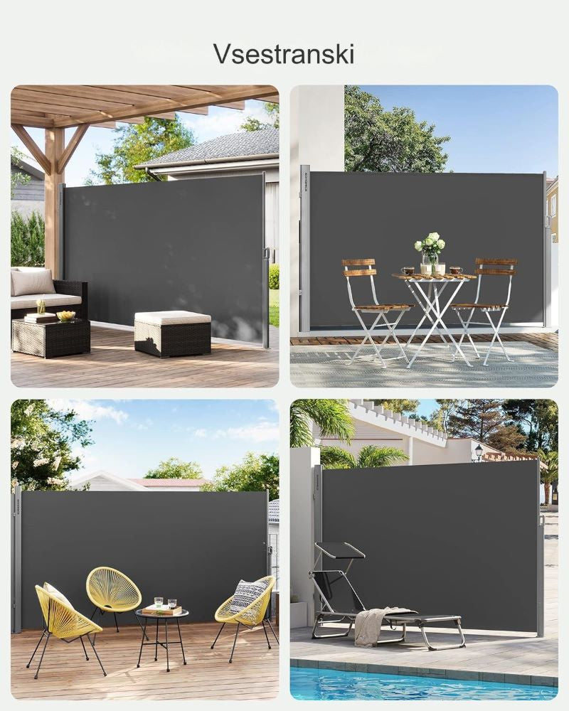 SONGMICS Stranski senčnik 160 x 350 cm antracit, GSA165G02
