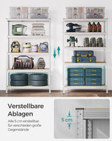 SONGMICS Regal 60 x 120 x 200 cm rjavo-srebrno,GLR060E01