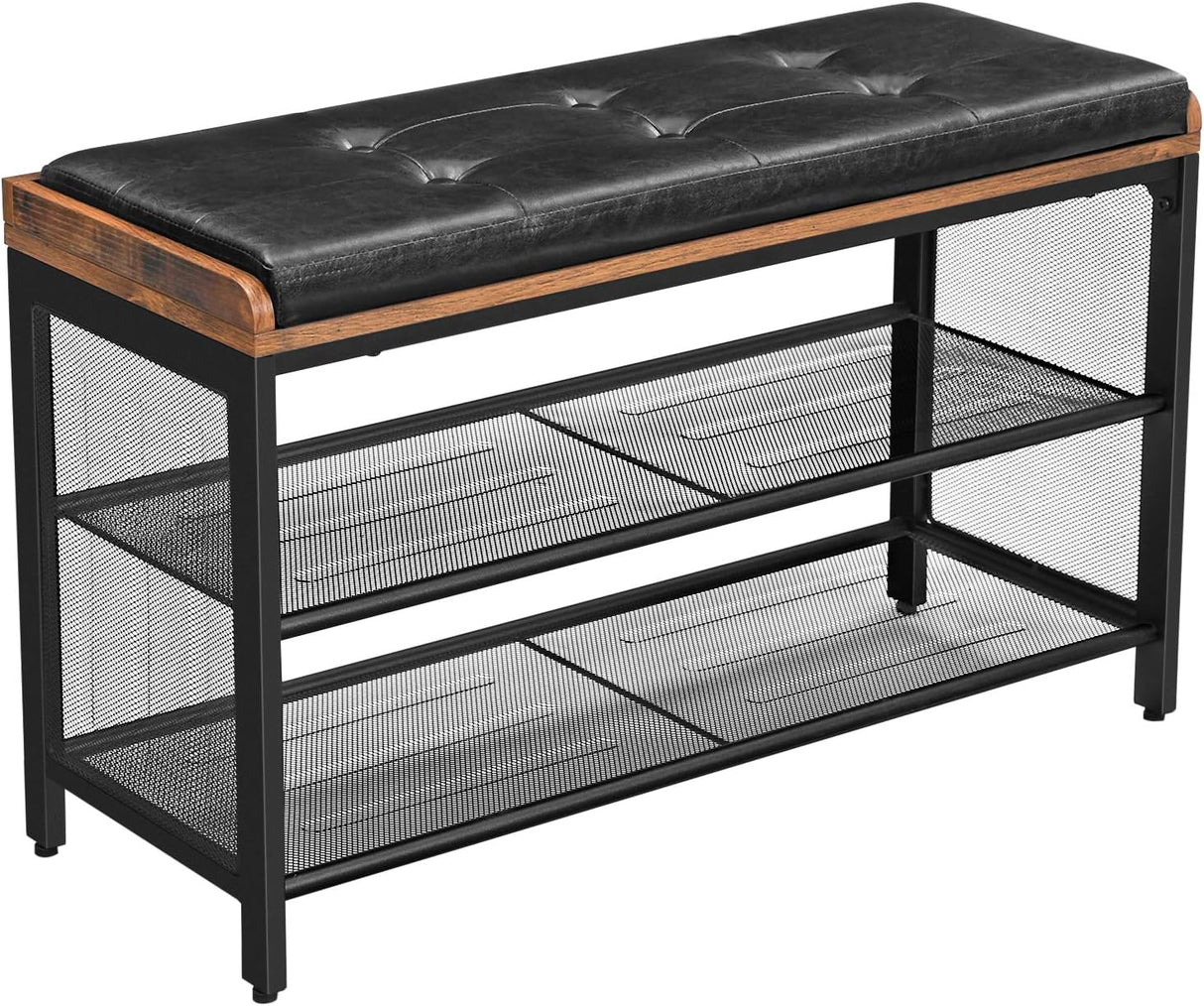 VASAGLE EKHO klop za čevlje, umetno usnje 90 kg nosilnosti 80 x 30 x 48 cm