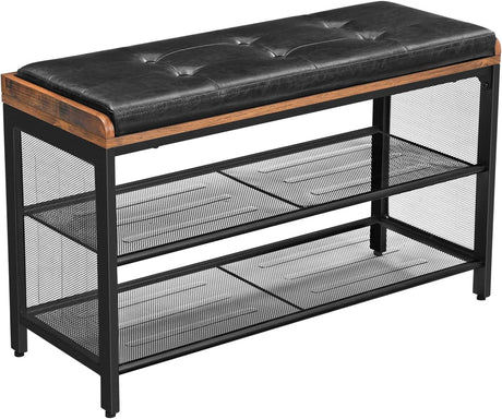 VASAGLE EKHO klop za čevlje, umetno usnje 90 kg nosilnosti 80 x 30 x 48 cm