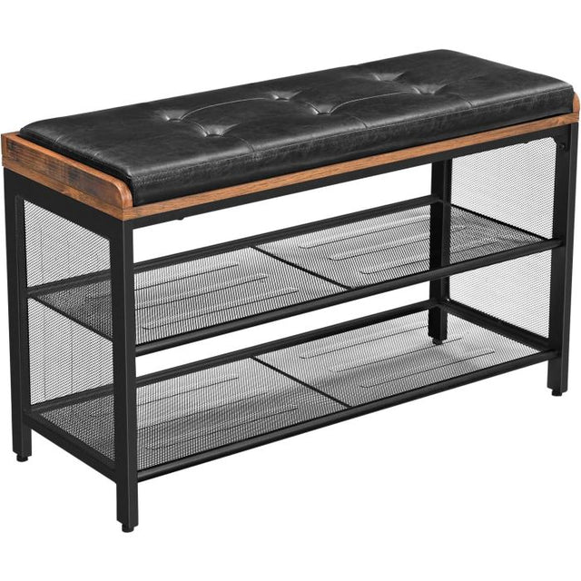 VASAGLE EKHO klop za čevlje, umetno usnje 90 kg nosilnosti 80 x 30 x 48 cm