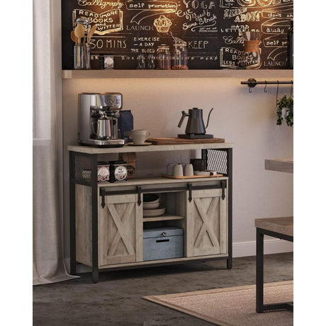 VASAGLE stranska omarica v industrijskem slogu, 100 × 33 × 80 cm