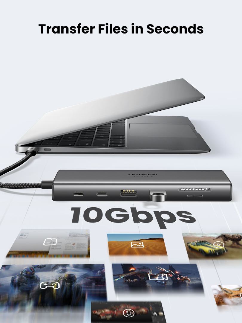 Ugreen 11v1 USB-C priklopna postaja s 100W PD vhodom