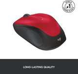 Logitech M235 Wireless mini miška, rdeča