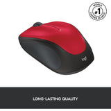 Logitech M235 Wireless mini miška, rdeča