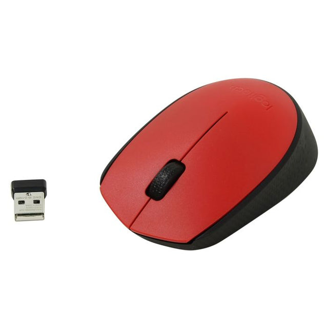 Logitech M171 Wireless majhna miška, rdeča