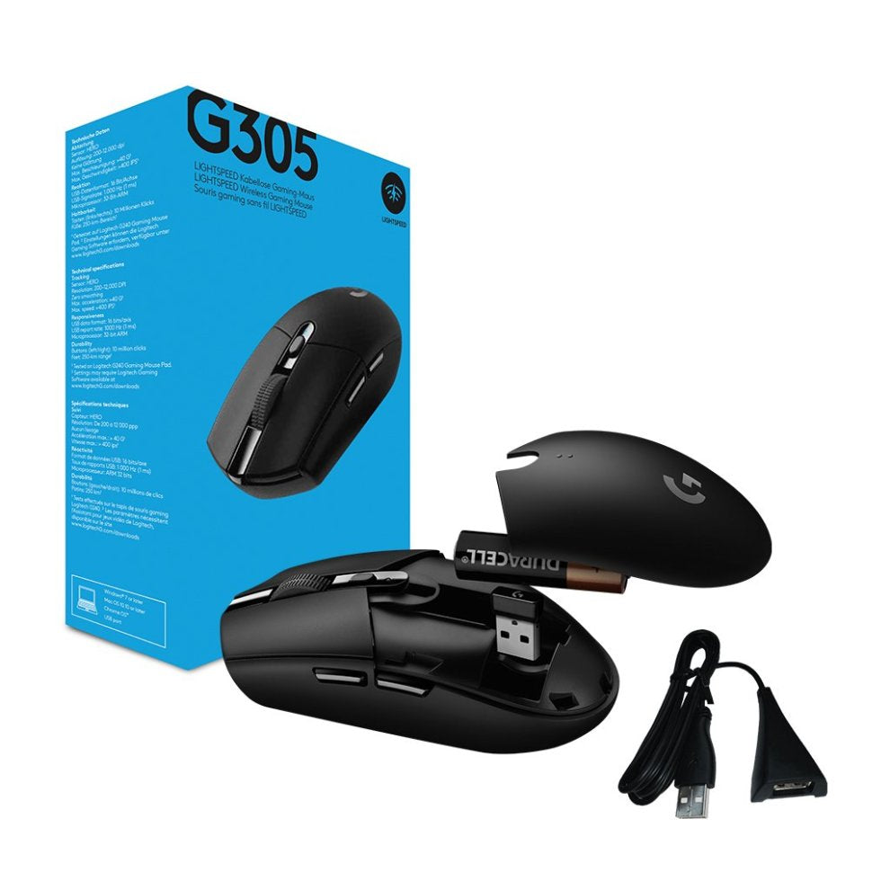 Logitech miška G305 LIGHTSPEED Brezžična Gaming, črna