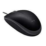 Logitech miška B110 Silent, črna