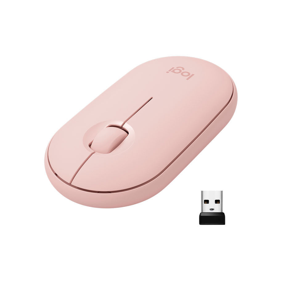 Logitech miška Pebble M350 Wireless, roza