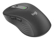Logitech miška Signature M650, velikost L, Bluetooth, grafitna za levičarje