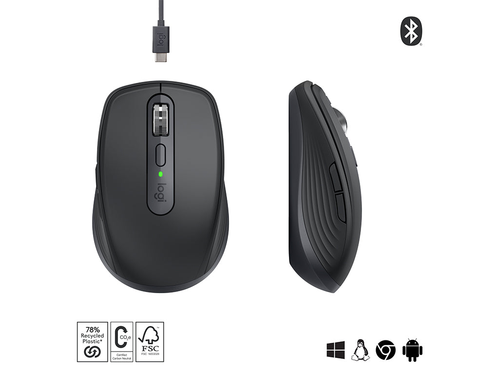 Logitech miška MX Anywhere 3S Bluetooth, DarkField laser
