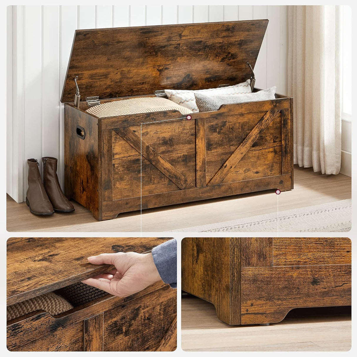 VASAGLE klop Vinatge 40 x 100 x 46 cm