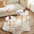 SONGMICS Miza 2X za dnevni prostor 45 x 50 x 45cm bela, LET07WN