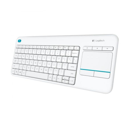 Brezžična tipkovnica Logitech K400 Plus Wireless Touch bela (Unifying, SLO gravura)
