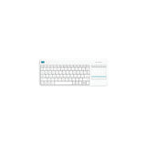 Brezžična tipkovnica Logitech K400 Plus Wireless Touch bela (Unifying, SLO gravura)