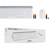 Logitech Slim Wireless Combo MK470, grafitna SLO bela