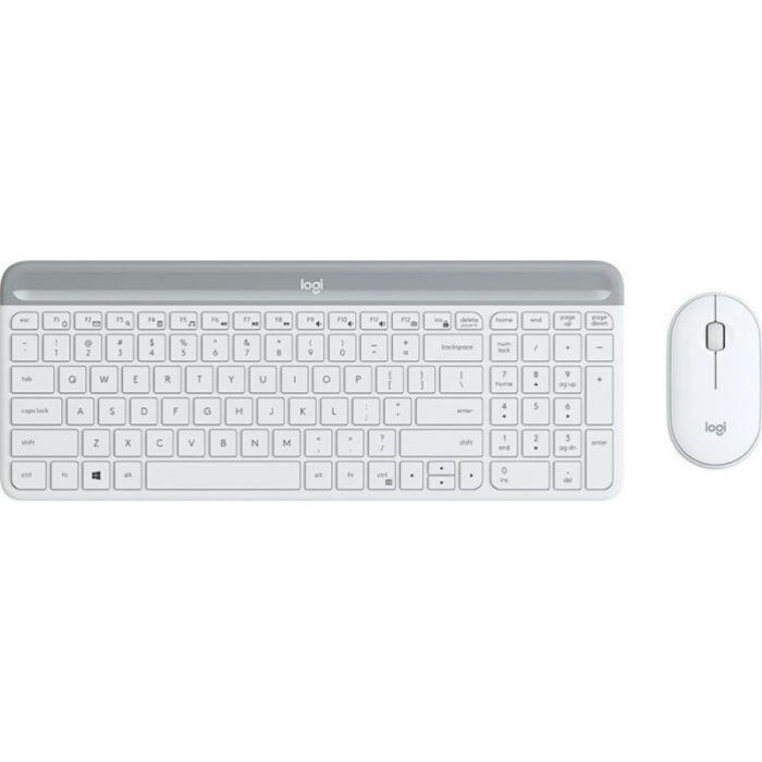 Logitech Slim Wireless Combo MK470, grafitna SLO bela