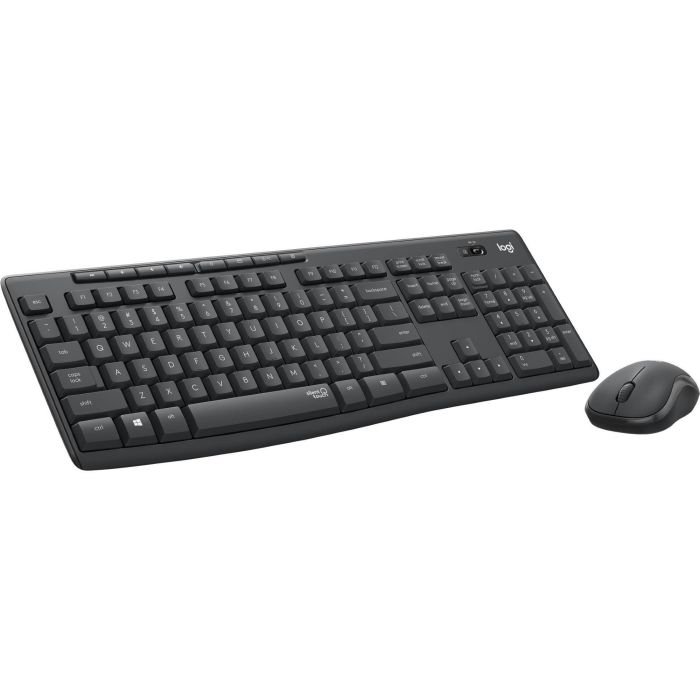 Logitech tipkovnica +miška brezžična Desktop MK295 SLO - grafitna barva SLO, silent