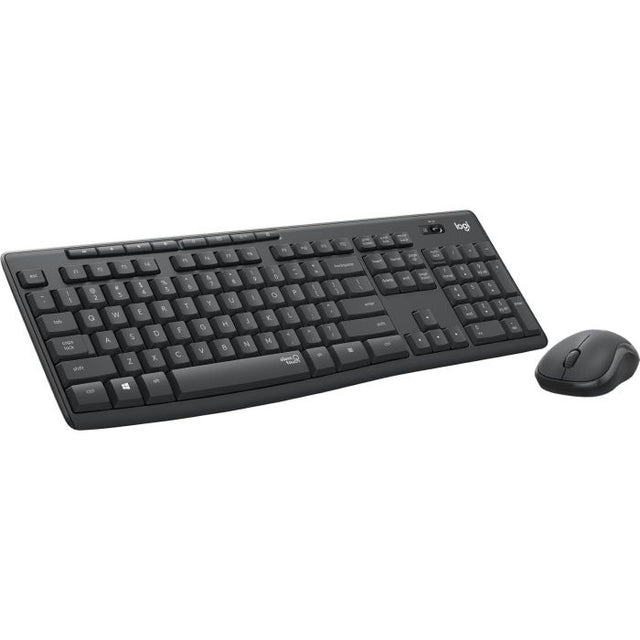 Logitech tipkovnica +miška brezžična Desktop MK295 SLO - grafitna barva SLO, silent