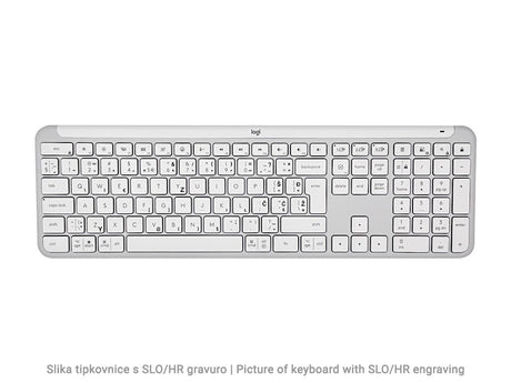 Logitech tipkovnica Signature Slim K950, bela, SLO gravura