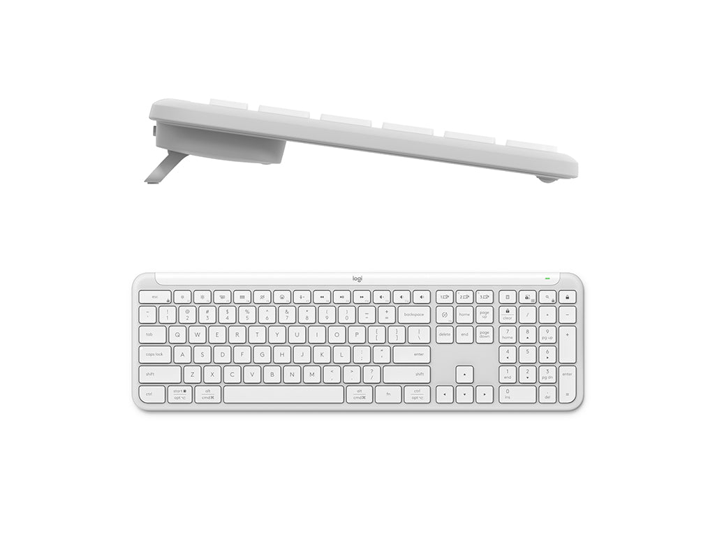 Logitech MK950 Slim brezžični komplet, Bolt-bela barva