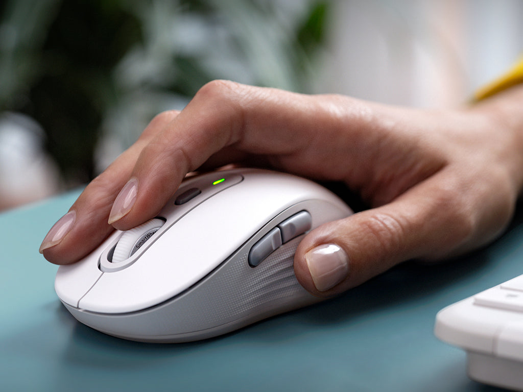 Logitech MK950 Slim brezžični komplet, Bolt-bela barva