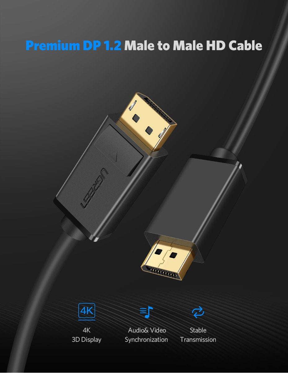 Ugreen DisplayPort 1.2 kabel 2M - BOX