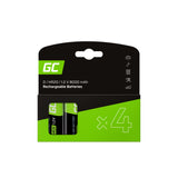 Green Cell Rechargeable baterije 4x D R20 HR20 Ni-MH 1.2V 8000mAh