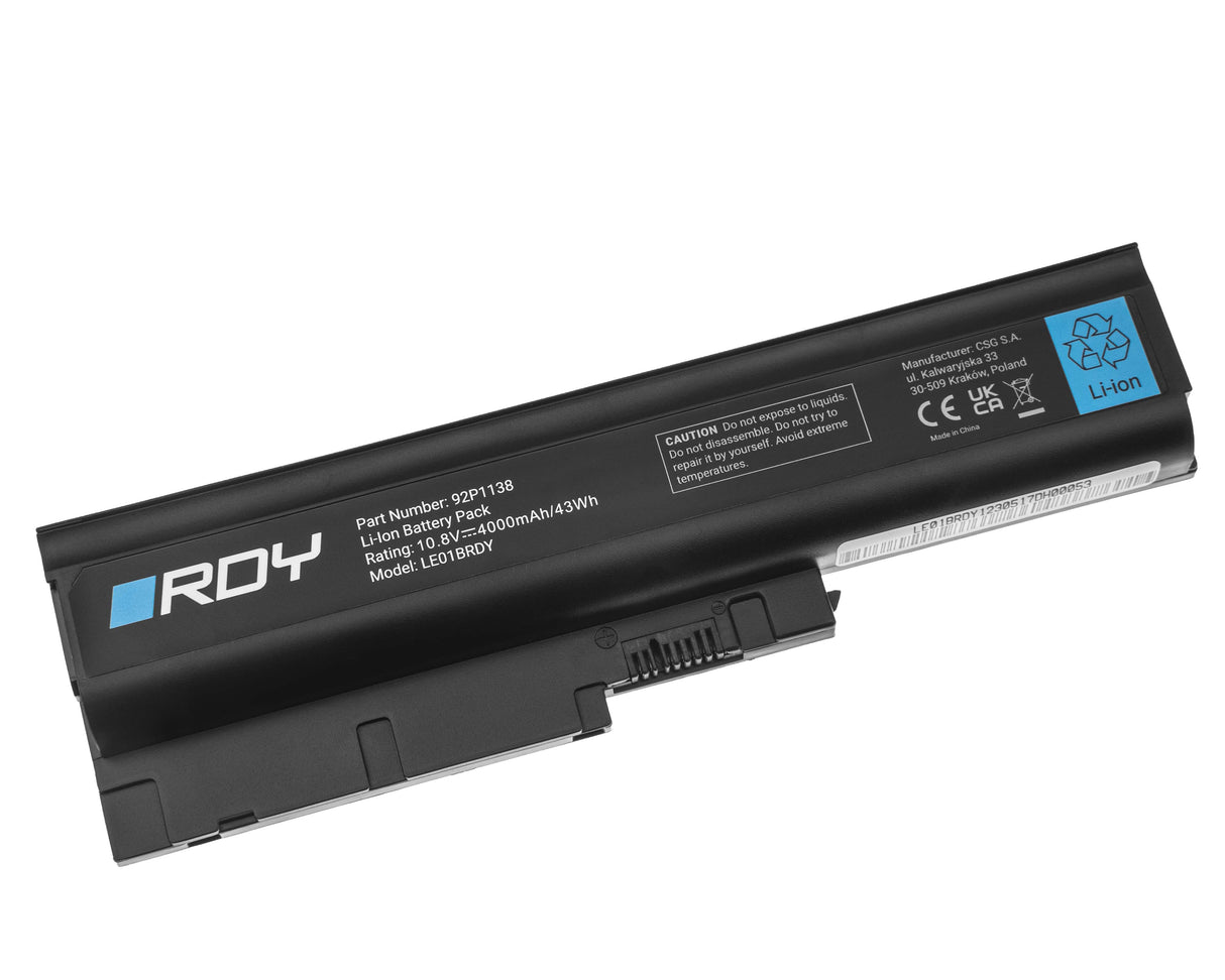 Baterija RDY 42T4504 42T4513 92P1138 92P1139 za Lenovo ThinkPad R60 R60e R61 R61e R61i R500