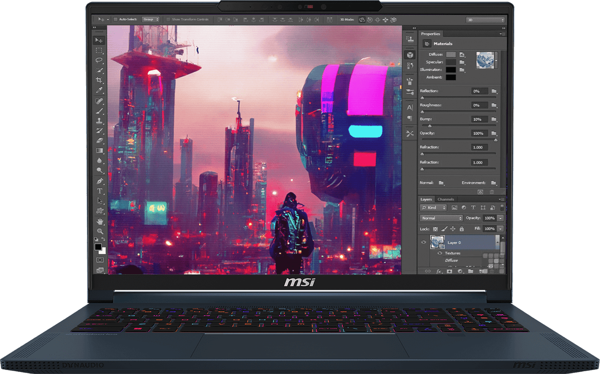 MSI Stealth 16 AI Studio, Ultra 9-185H, 32GB RAM, 2TB SSD, RTX 4070, 240Hz, Windows 11 Home