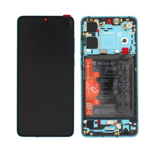 HUAWEI P30 PRO TOUCH + LCD + FRAME BATERIJA FULL AURORA BLUE SERVICE PACK