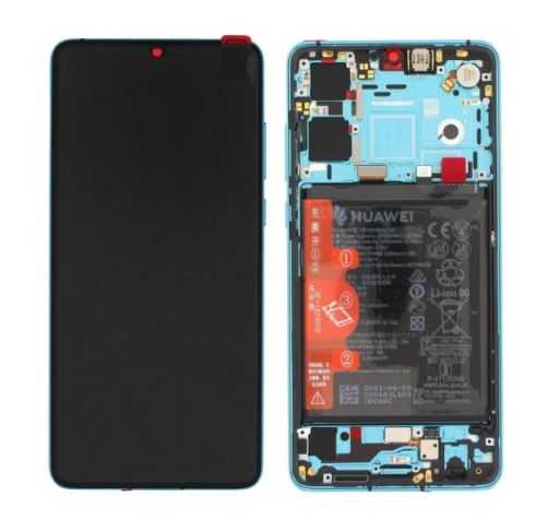 HUAWEI P30 TOUCH+LCD+FRAME BATERIJA FULL (OLD VERSION) AURORA BLUE ORIGINAL SERVICE PACK