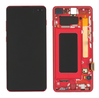 SAMSUNG GALAXY S10 PLUS TOUCH+LCD+FRAME RED SERVICE PACK