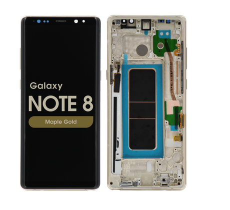 SAMSUNG GALAXY NOTE 8 TOUCH+LCD+FRAME GOLD SERVICE PACK