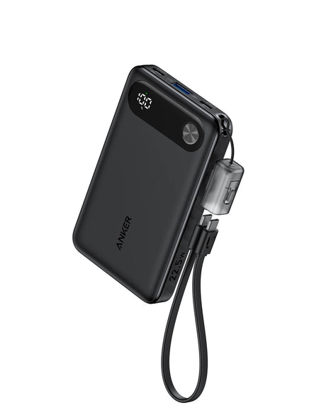 Anker Powerbank 10000 mAh, 22,5W s priloženim USB-C kablom, črn