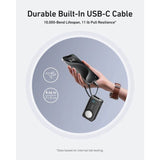 Anker MagOn Powerbank 10000 mAh, 35W z vgrajenim kablom in brezžičnim polnjenjem Apple Watch