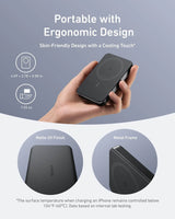 Anker MagGo 10K Slim brezžični powerbank, črn