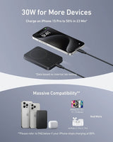 Anker MagGo 10K Slim brezžični powerbank, črn