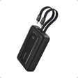 Anker Zolo Powerbank 20000 mAh, 30W z vgrajenima kabloma USB-C + Lightning, črn