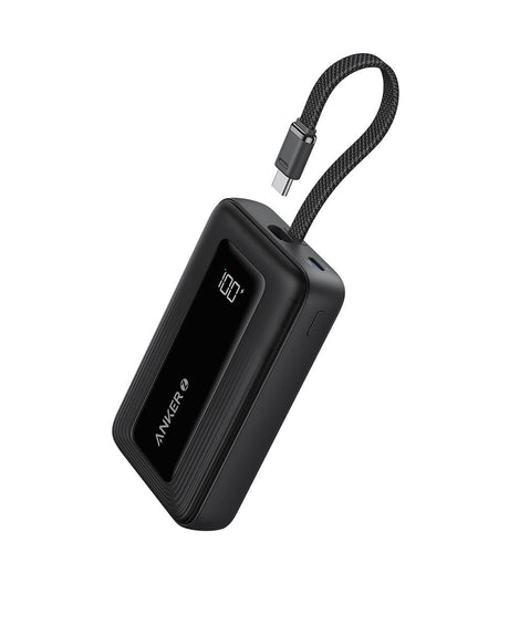 Anker Zolo Powerbank 20000 mAh, 30W z vgrajenim kablom USB-C, črn