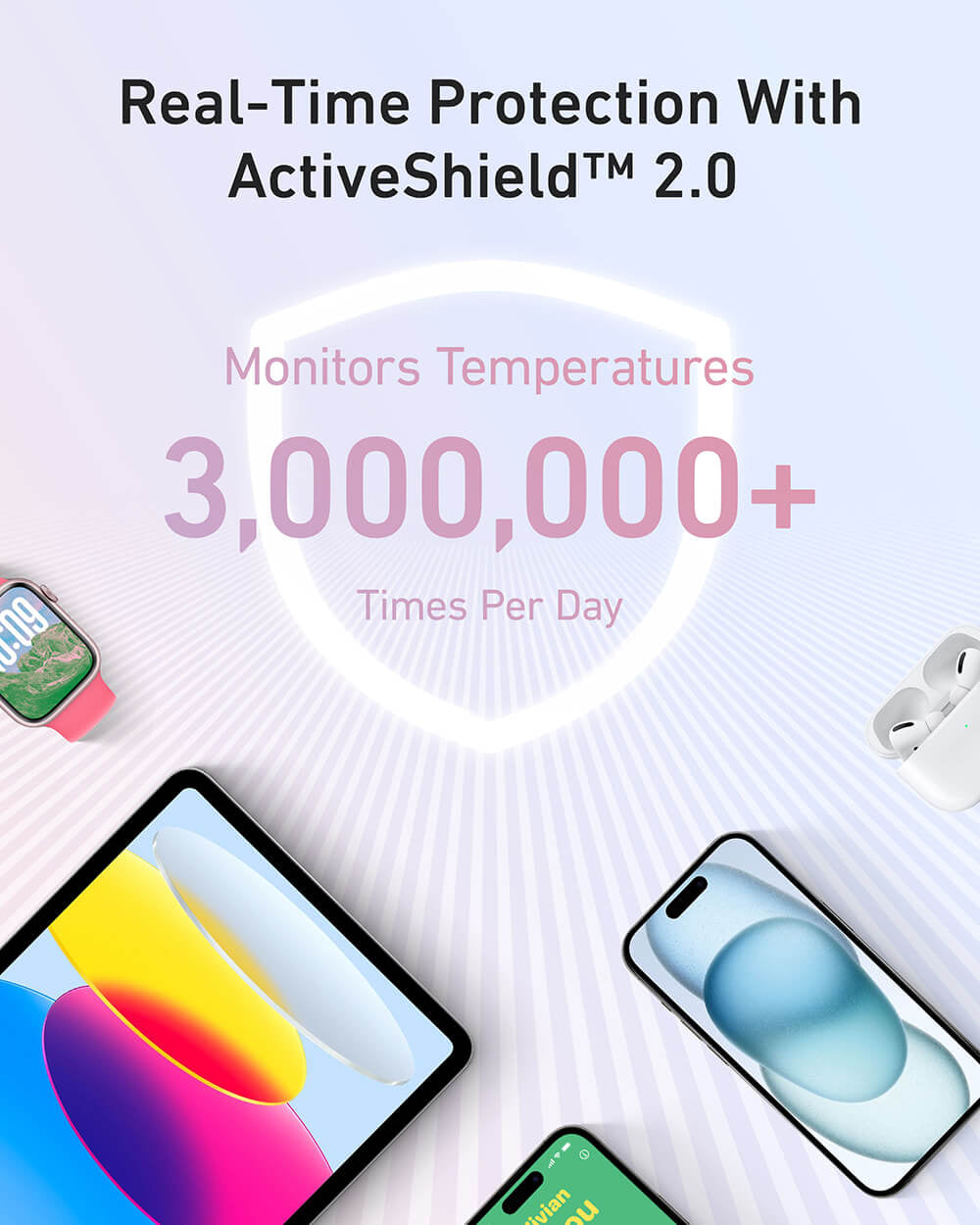 Anker Zolo Powerbank 20000 mAh, 30W z vgrajenim kablom USB-C, črn
