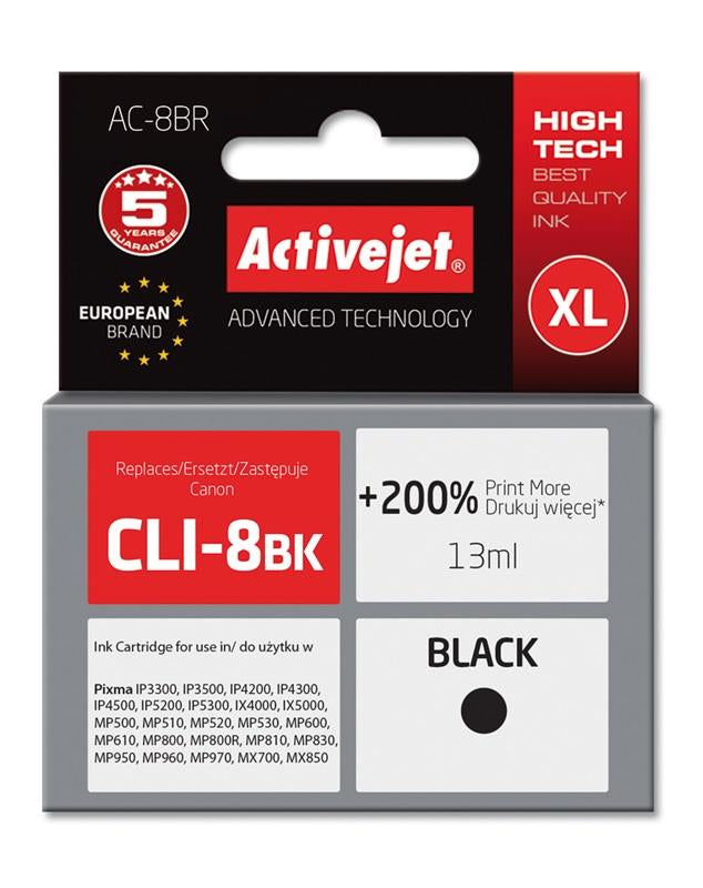 Activejet črno črnilo Canon CLI-8Bk